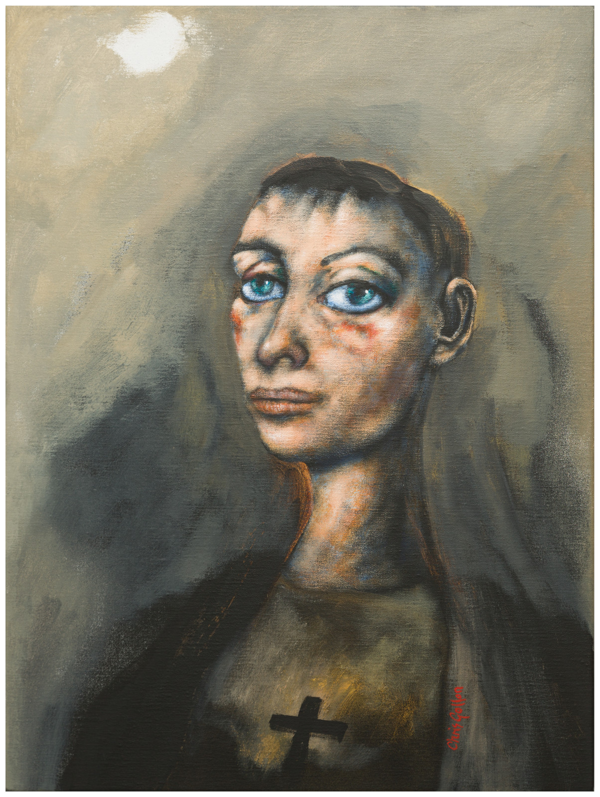 Chris Gollon, Study on canvas (I) for St Ethelflaeda