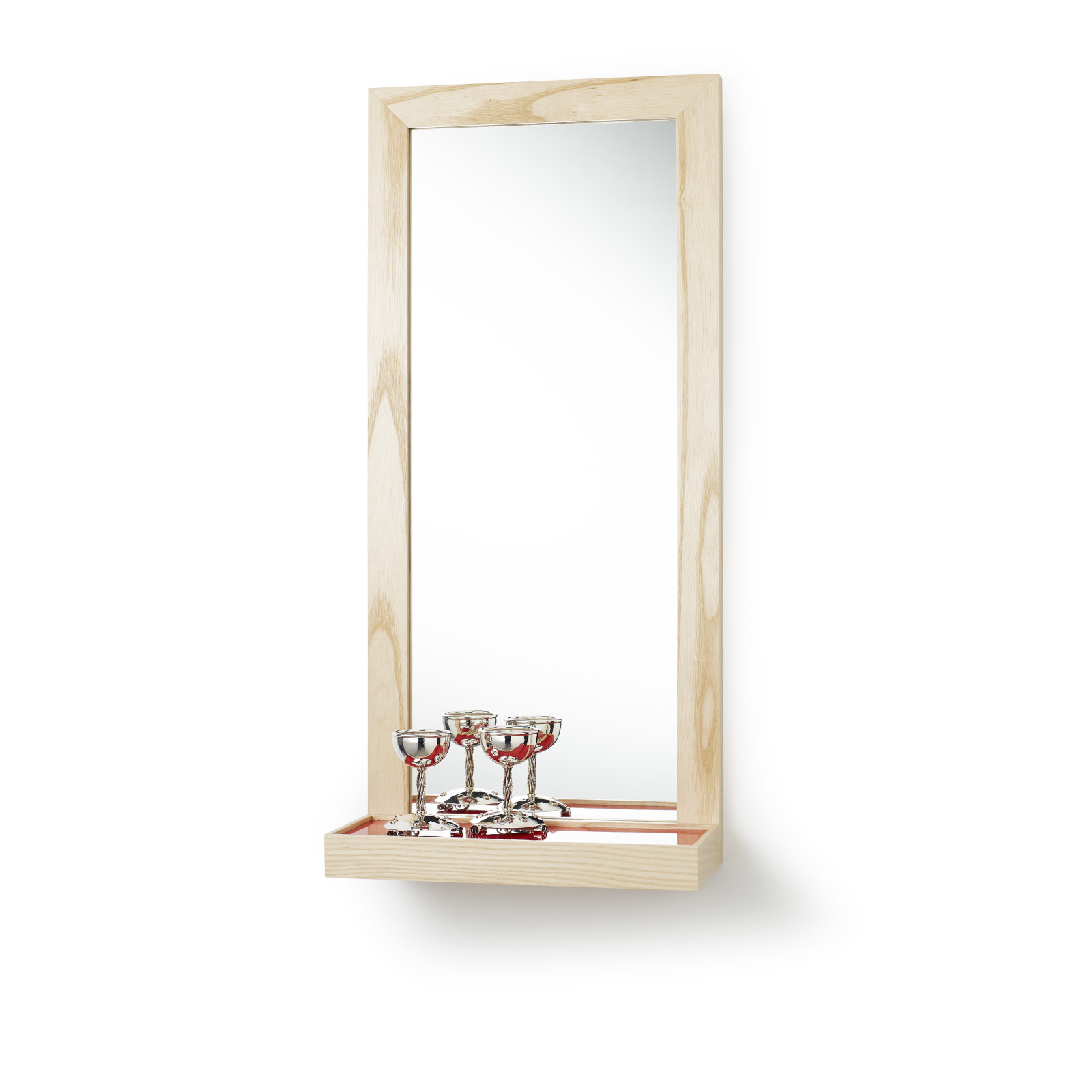 Possible Mirror, Ash Shelf Mirror - Red