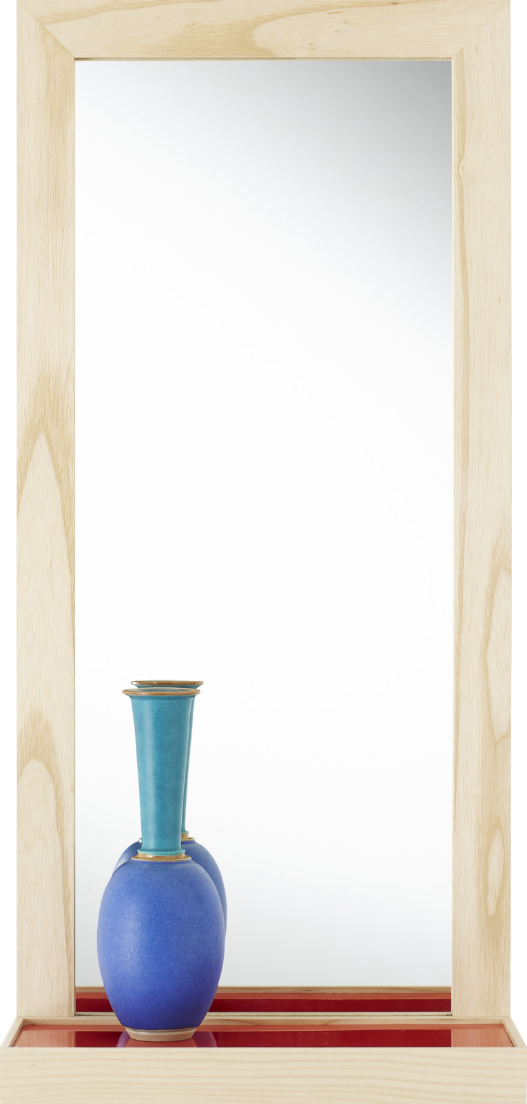 Possible Mirror, Ash Shelf Mirror - Red