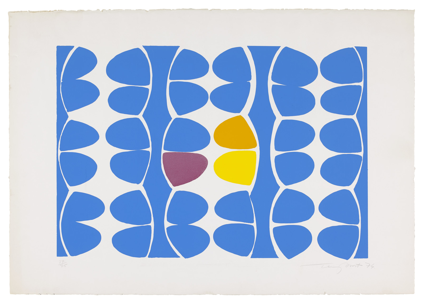 Terry Frost, Tree Forms - Blue, 1974