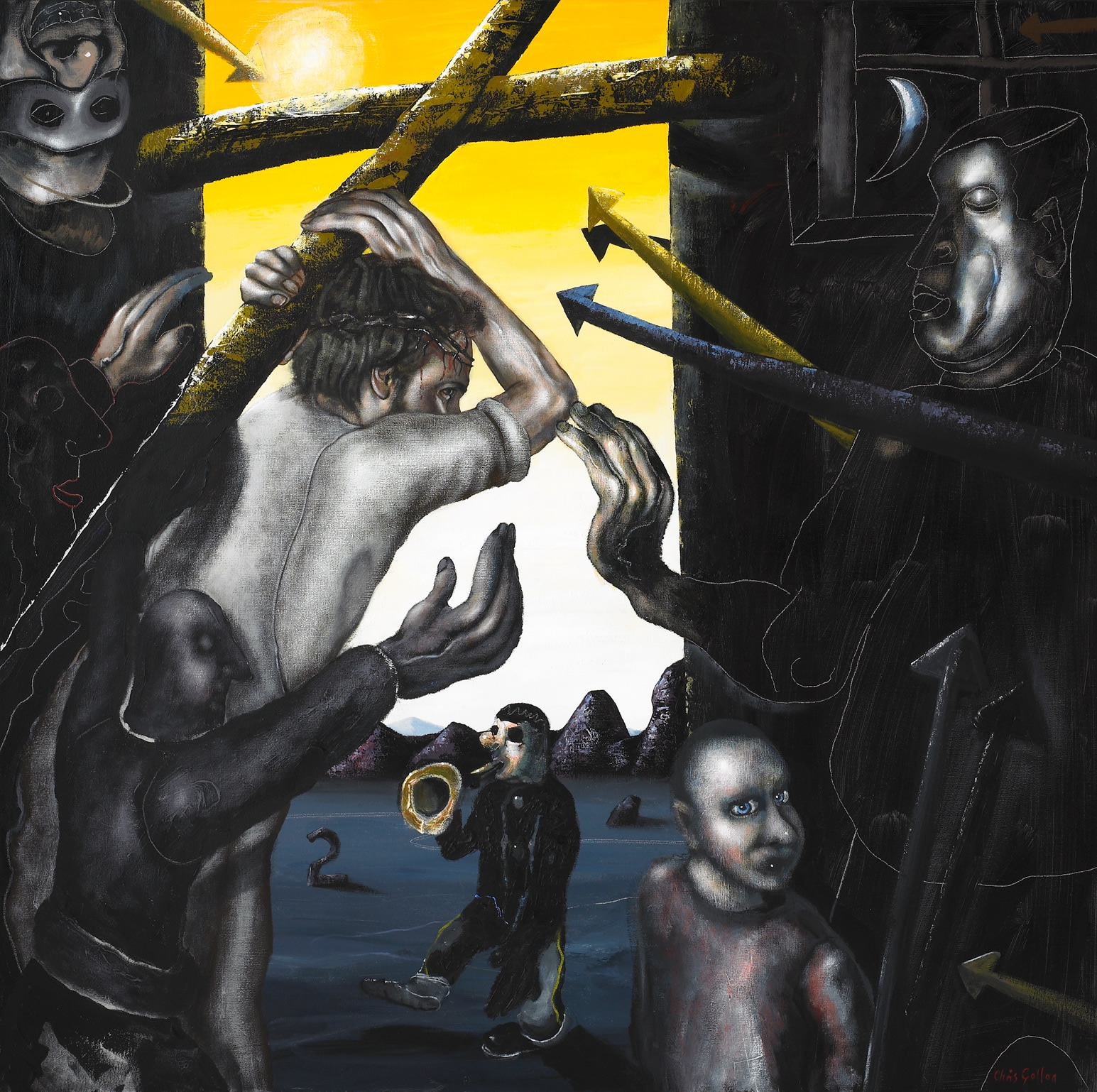 Chris Gollon, Stations of the Cross (II): Jesus Takes Up His Cross, 2002