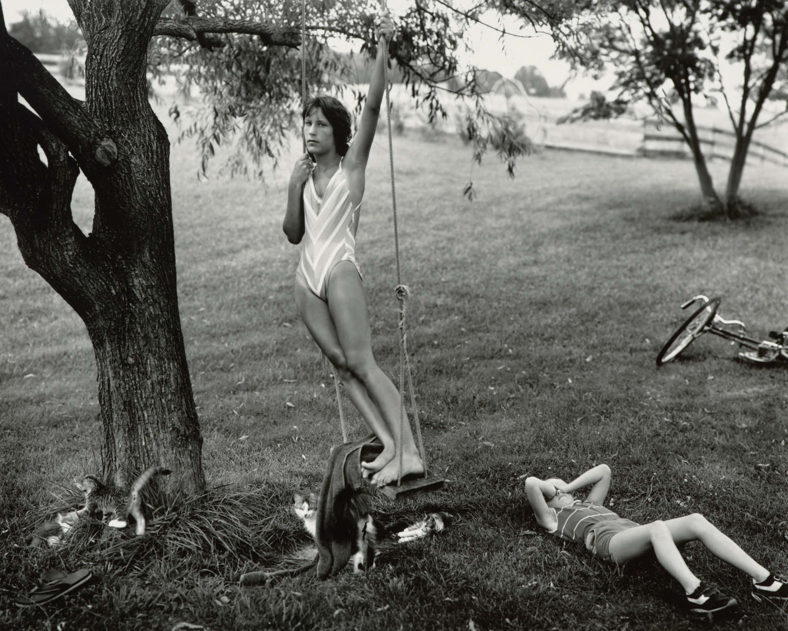 Rhonda on Swing with Kittens (At Twelve), 1983-1985