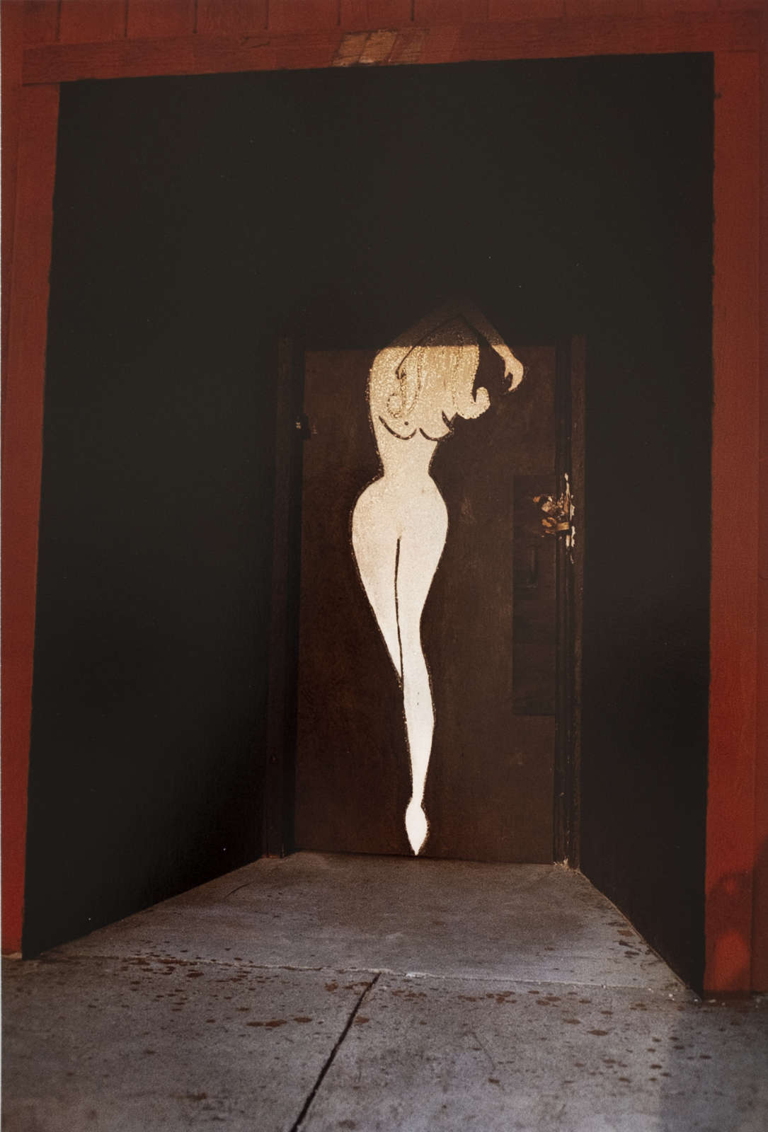 William Eggleston, Untitled from Portfolio 10.D.70.V2 (Woman's Nude Silhouette on Red Door), 1972