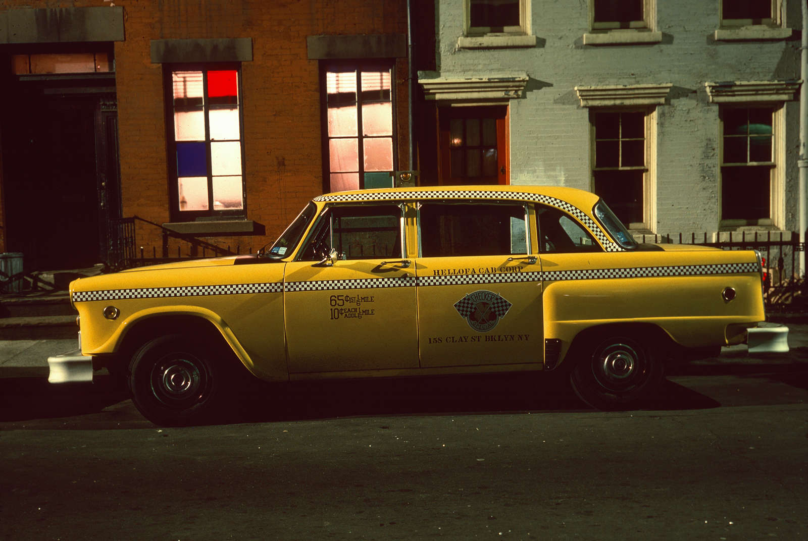 Langdon Clay, Mondrian Cab, Checker Marathon Yellow Cab, West Village, 1975