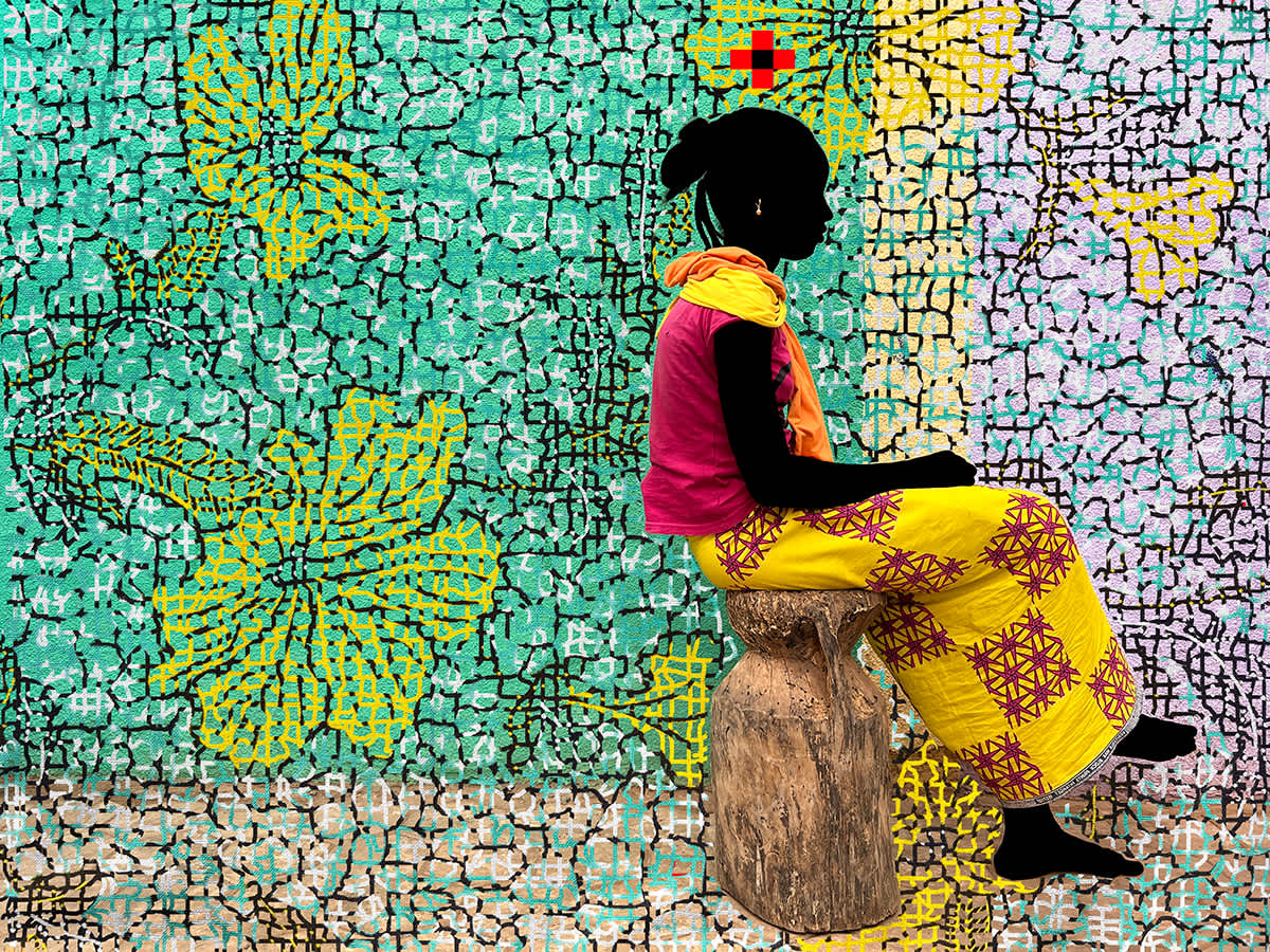 Saïdou Dicko, Le foulard Orange Sur Trone TMK F-Jaune, 2022