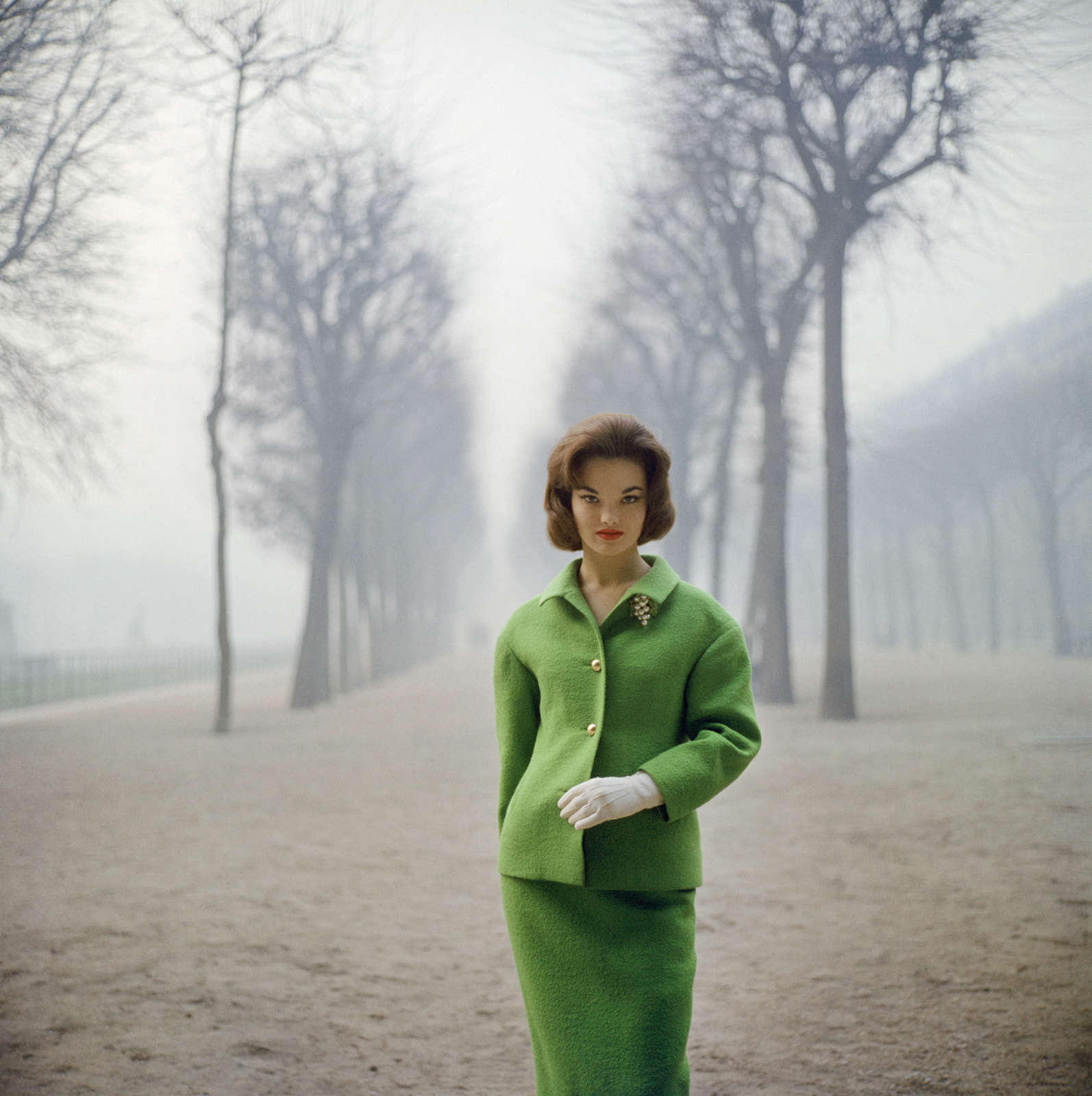 Mark Shaw, Henrietta Tiarks Among the Trees, Crahay for Ricci, Paris , 1959