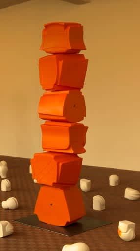 Michael Stipe, A Cast of the Space Under My Cheap Plastic Chair, 2023