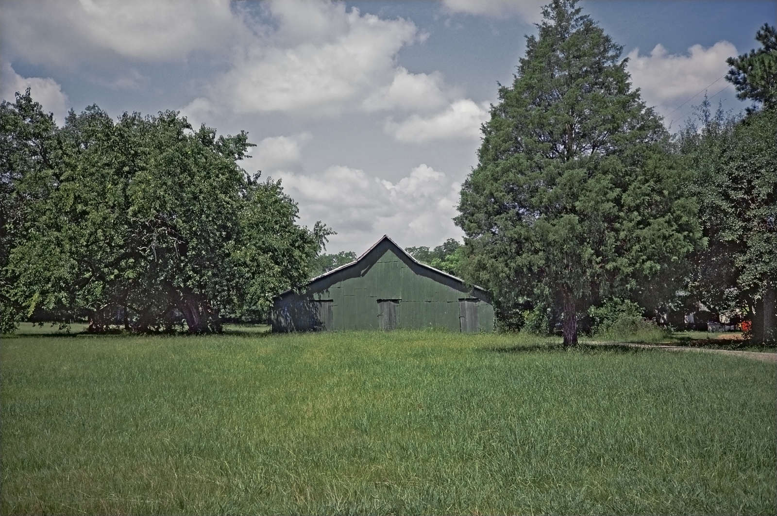 William Christenberry, Green Warehouse, Newbern, Alabama, 1984