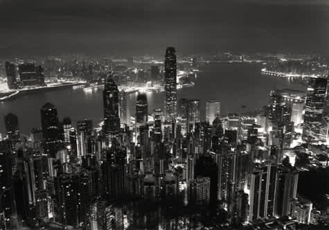 Skyline, Hong Kong (Night), Study 1, China, 2006