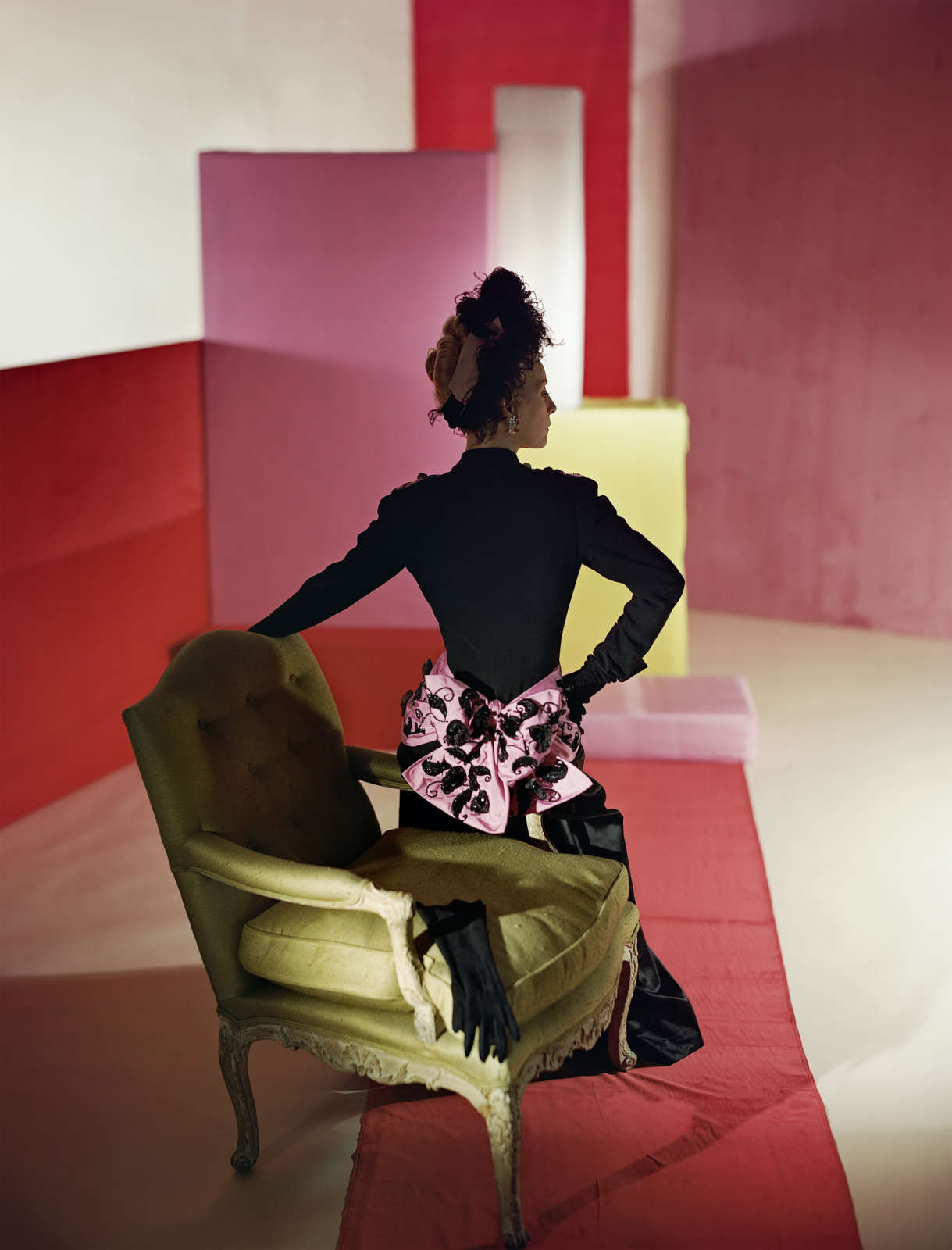 Horst P. Horst, Suit and Headdress by Schiaparelli, 1947