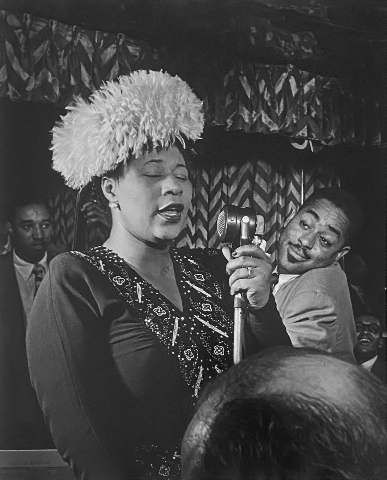 William Gottlieb, Ella Fitzgerald with Ray Brown, Dizzy Gillespie, and Milt Jackson, 1947