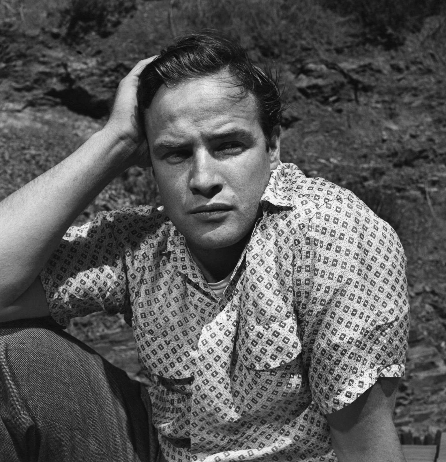 Sid Avery, Marlon Brando Brooding Portrait, 1955