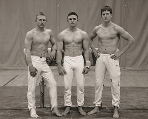 M. Berry, A. Jackson, N. Rich, Gymnasts, USAFA, 2001