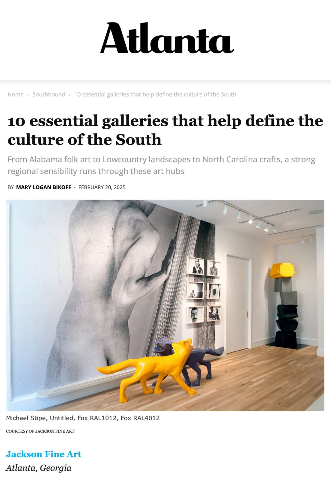 10 essential galleries that help define the culture of the South