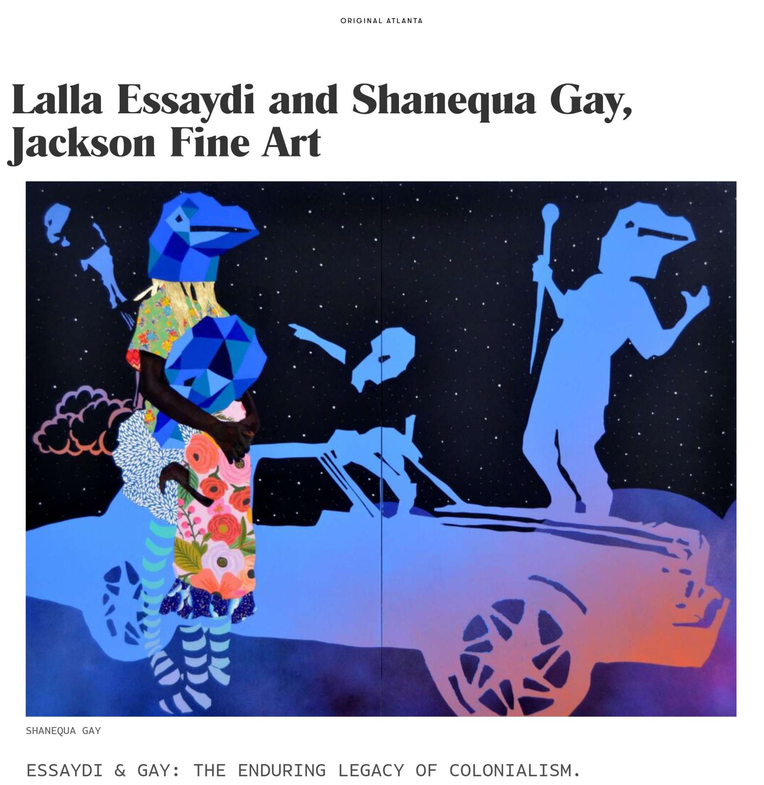 Lalla Essaydi and Shanequa Gay, Jackson Fine Art