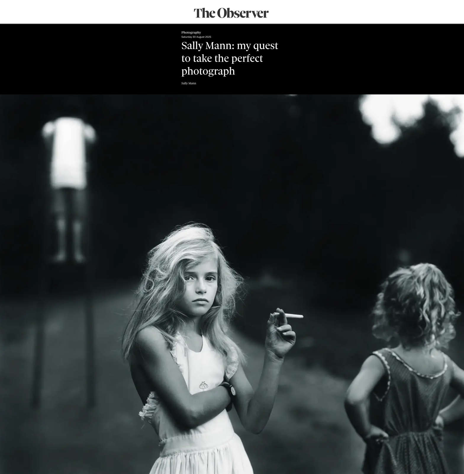 Sally Mann: my quest to take the perfect photograph
