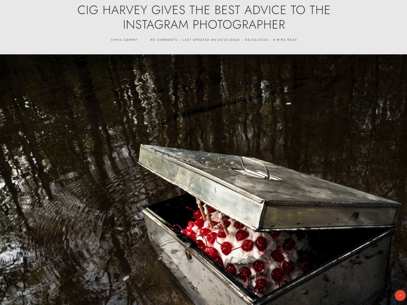 CIG HARVEY GIVES THE BEST ADVICE TO THE INSTAGRAM PHOTOGRAPHER