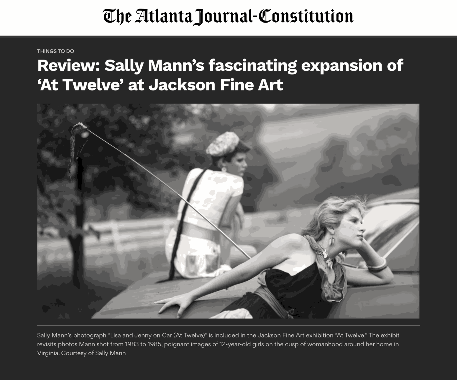 Review: Sally Mann’s fascinating expansion of ‘At Twelve’ at Jackson Fine Art