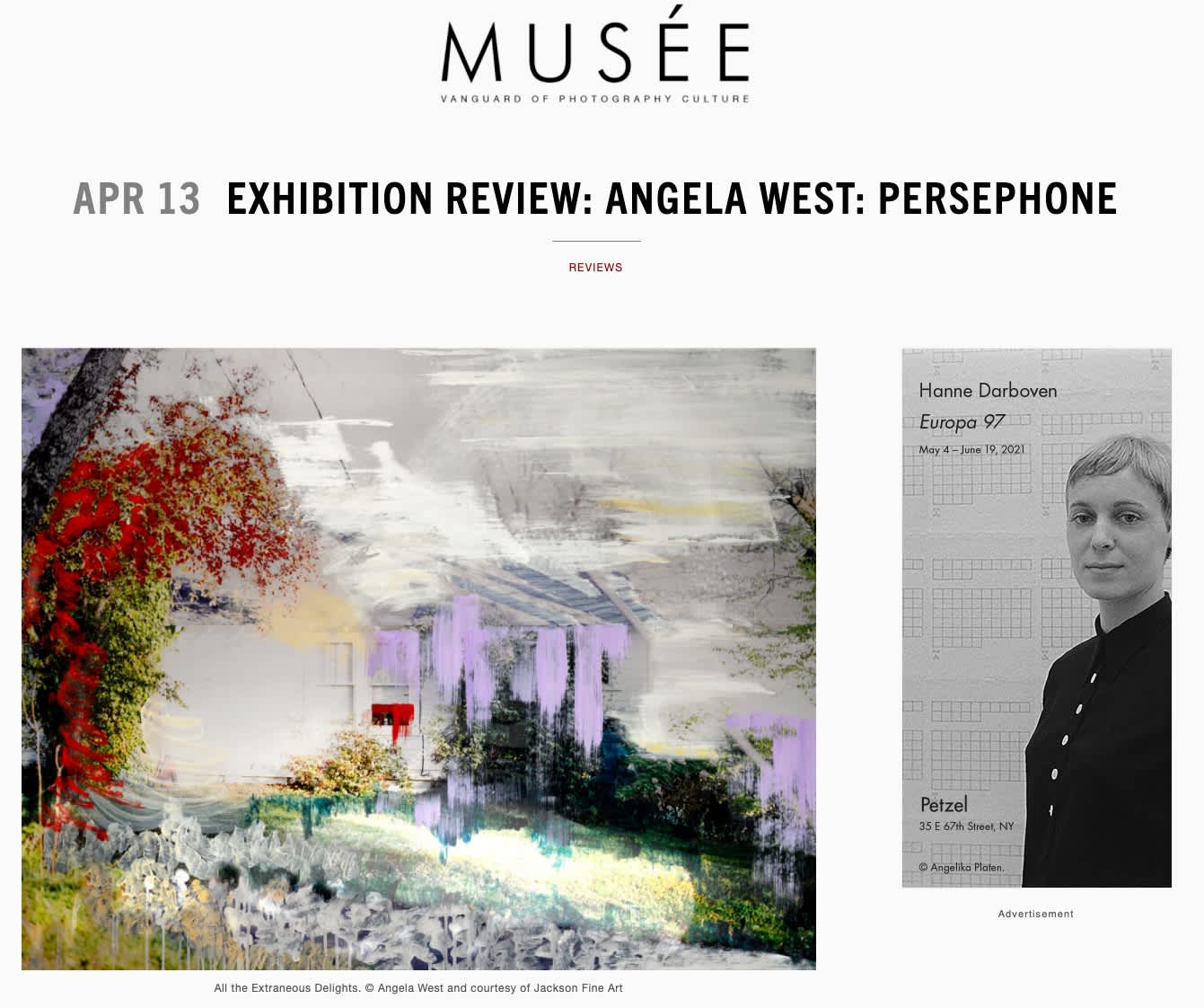 Exhibition Review: Angela West: Persephone