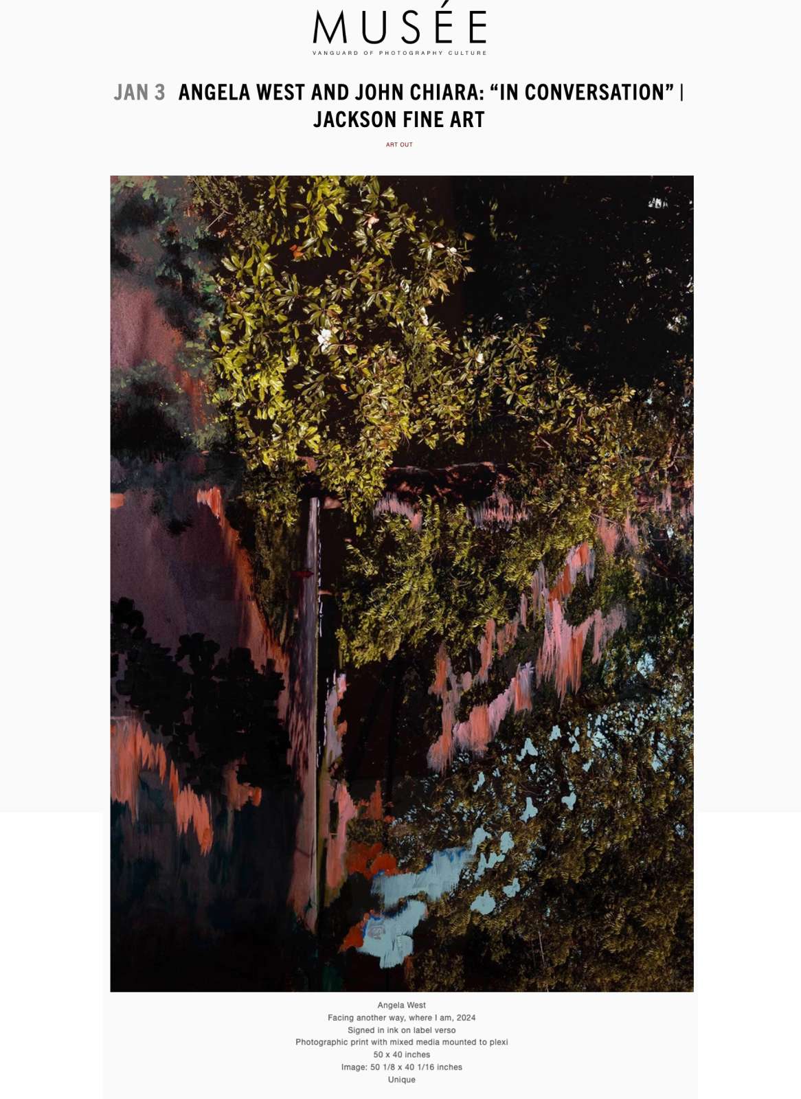 Angela West and John Chiara: “In Conversation”