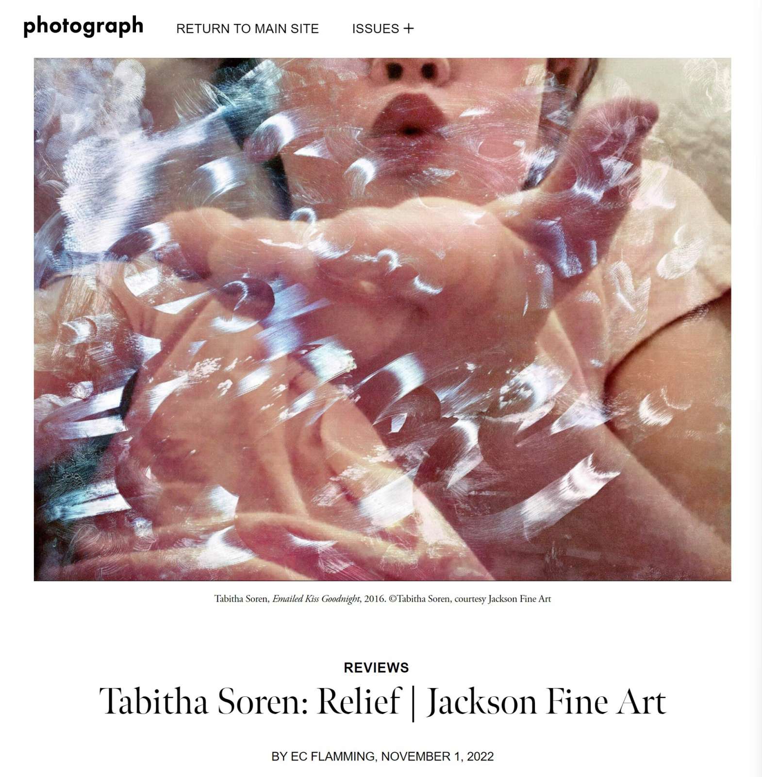 Tabitha Soren: Relief | Jackson Fine Art