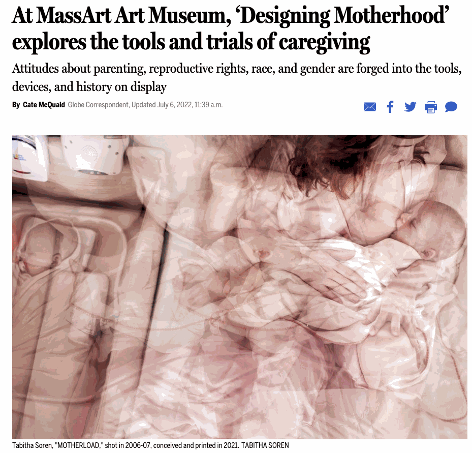 At MassArt Art Museum, 'Designing Motherhood' explores the tools and trials of caregiving