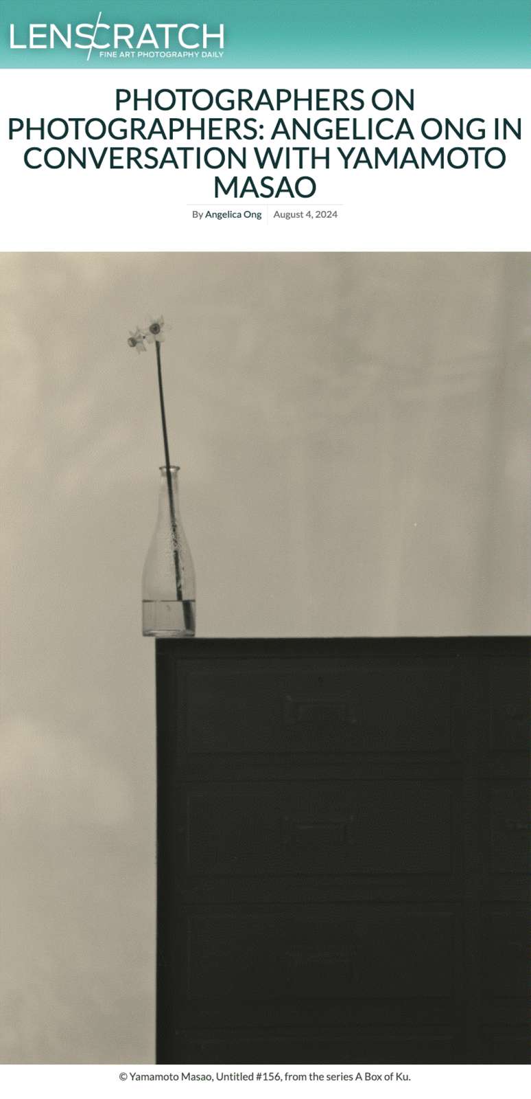 Photographers on Photographers: Angelica Ong in conversation with Yamamoto Masao