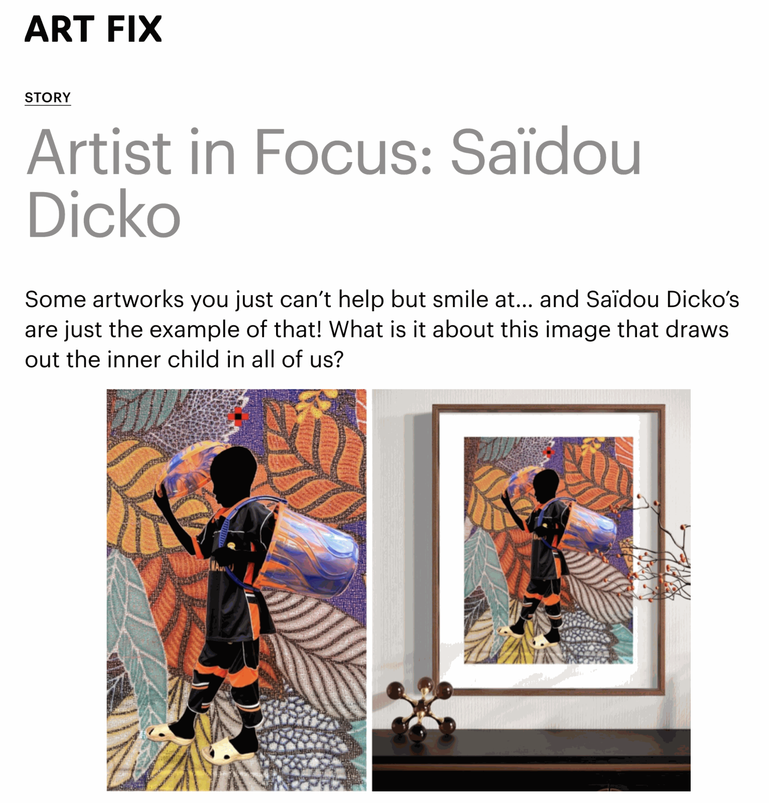 Artist in Focus: Saïdou Dicko