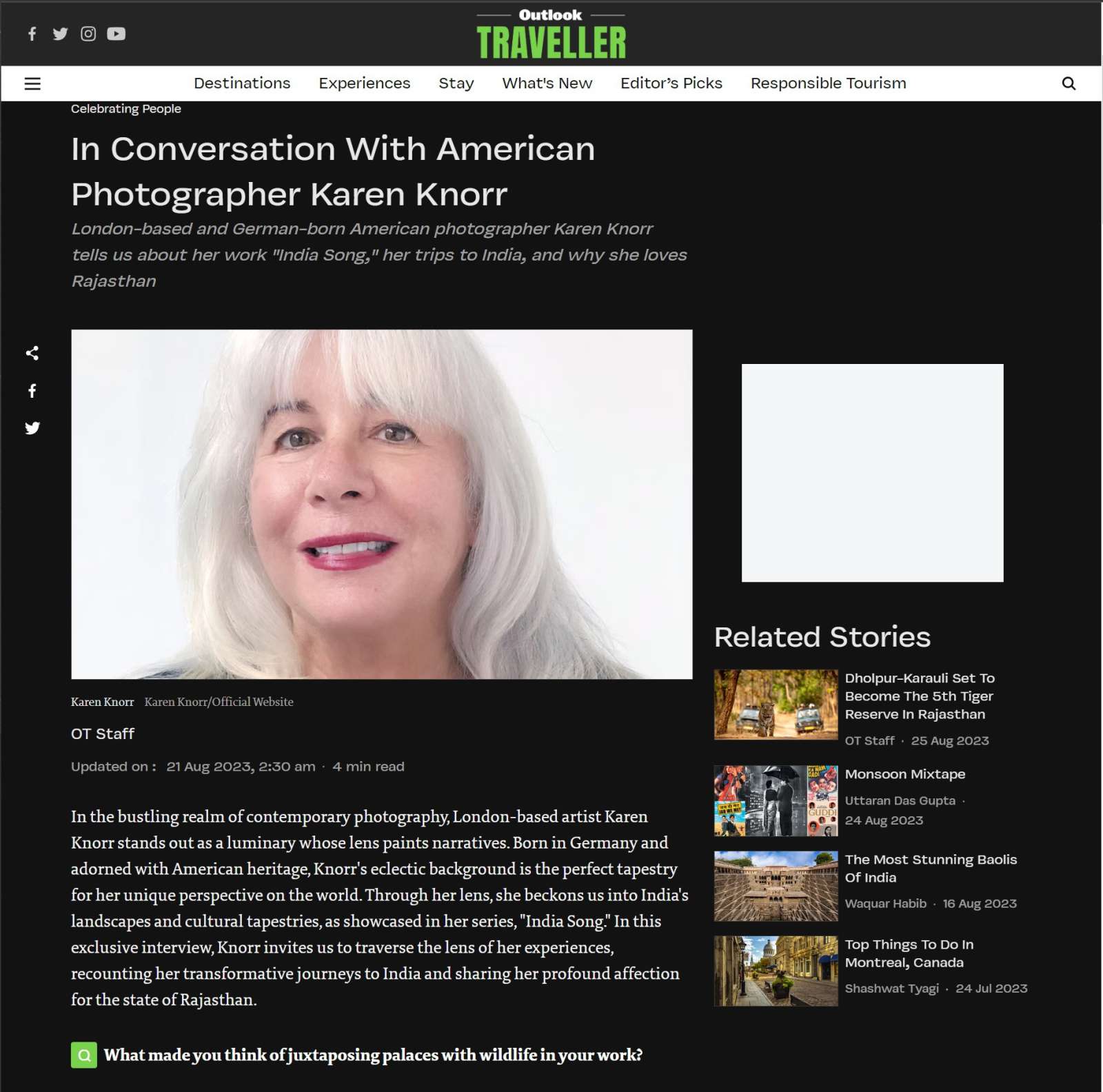 In Conversation With American Photographer Karen Knorr