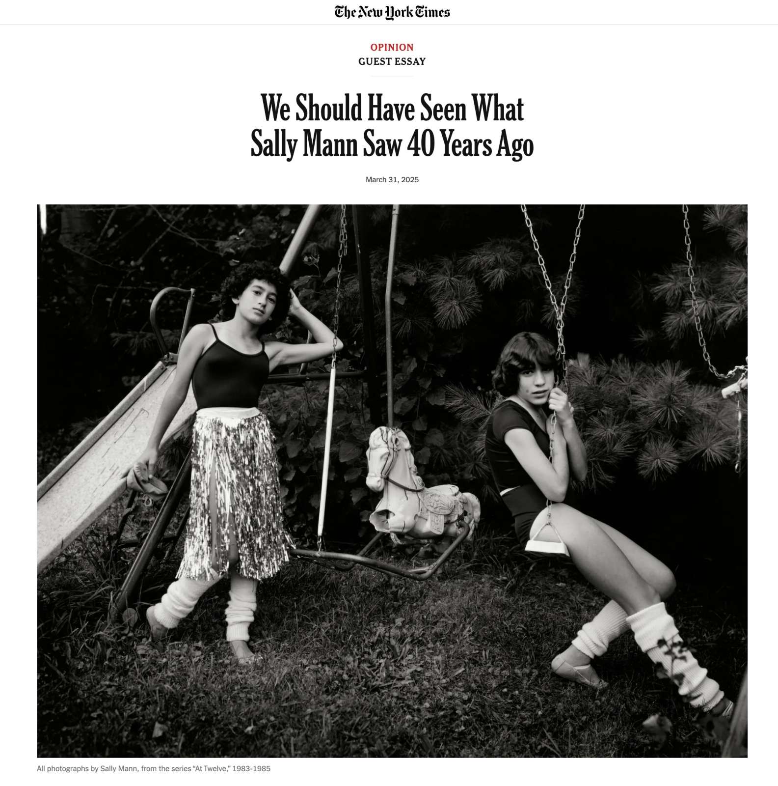 We Should Have Seen What Sally Mann Saw 40 Years Ago