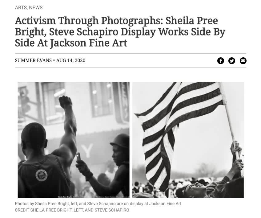Activism Through Photographs: Sheila Pree Bright, Steve Schapiro Display Works Side By Side At Jackson Fine Art