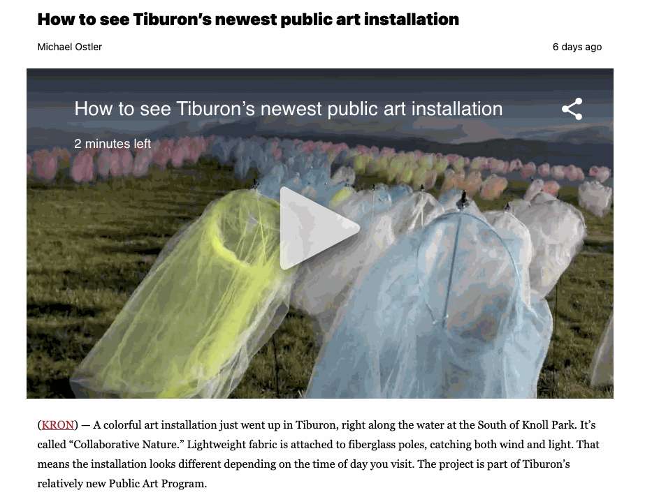 How to see Tiburon’s newest public art installation