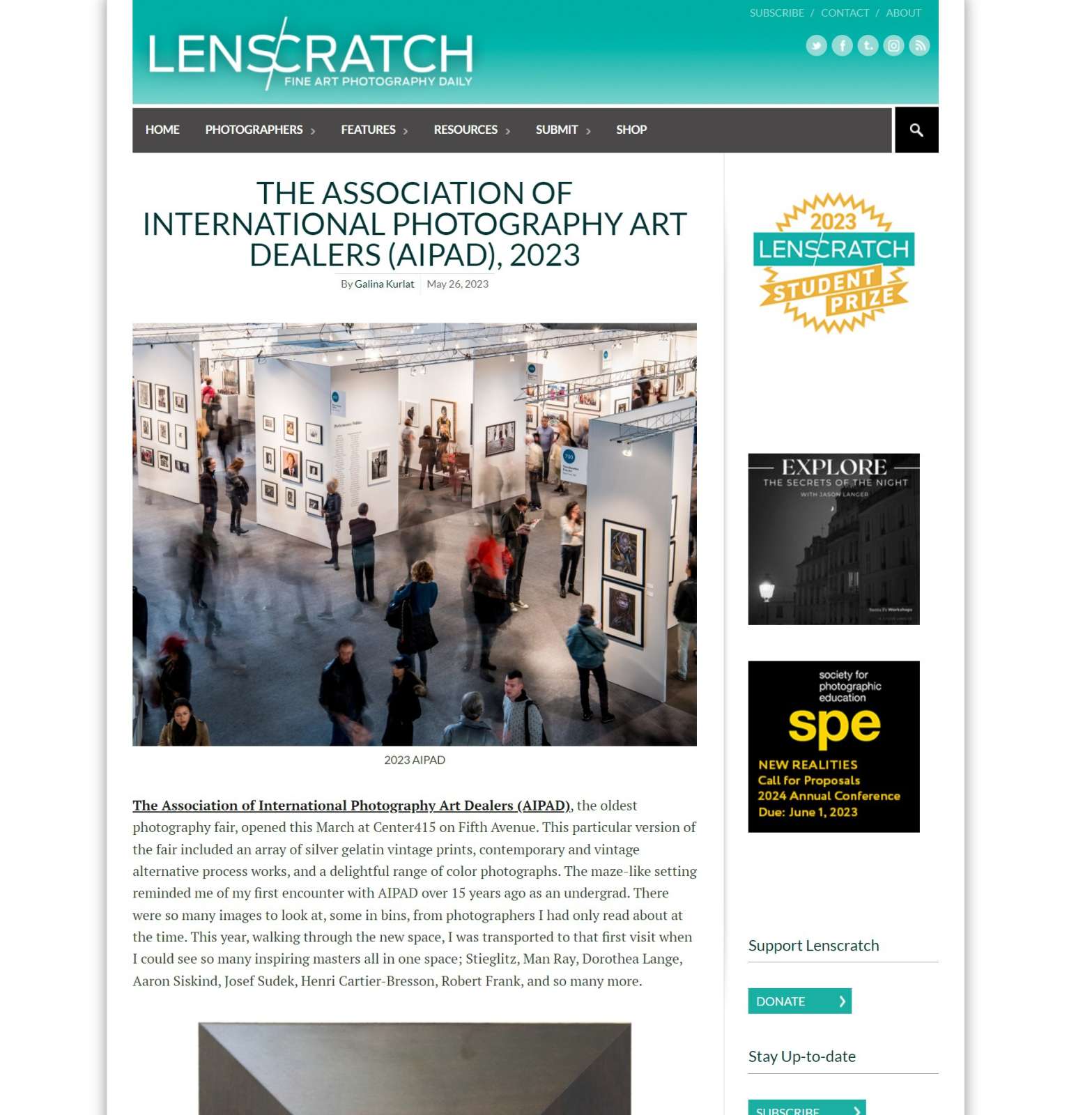 THE ASSOCIATION OF INTERNATIONAL PHOTOGRAPHY ART DEALERS (AIPAD), 2023