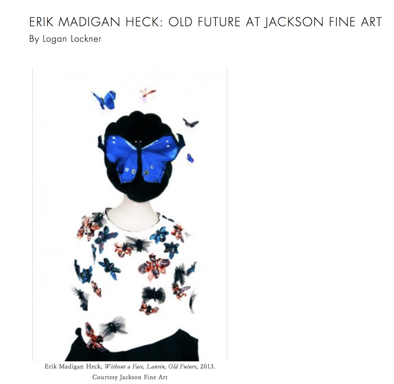 Erik Madigan Heck: Old Future at Jackson Fine Art