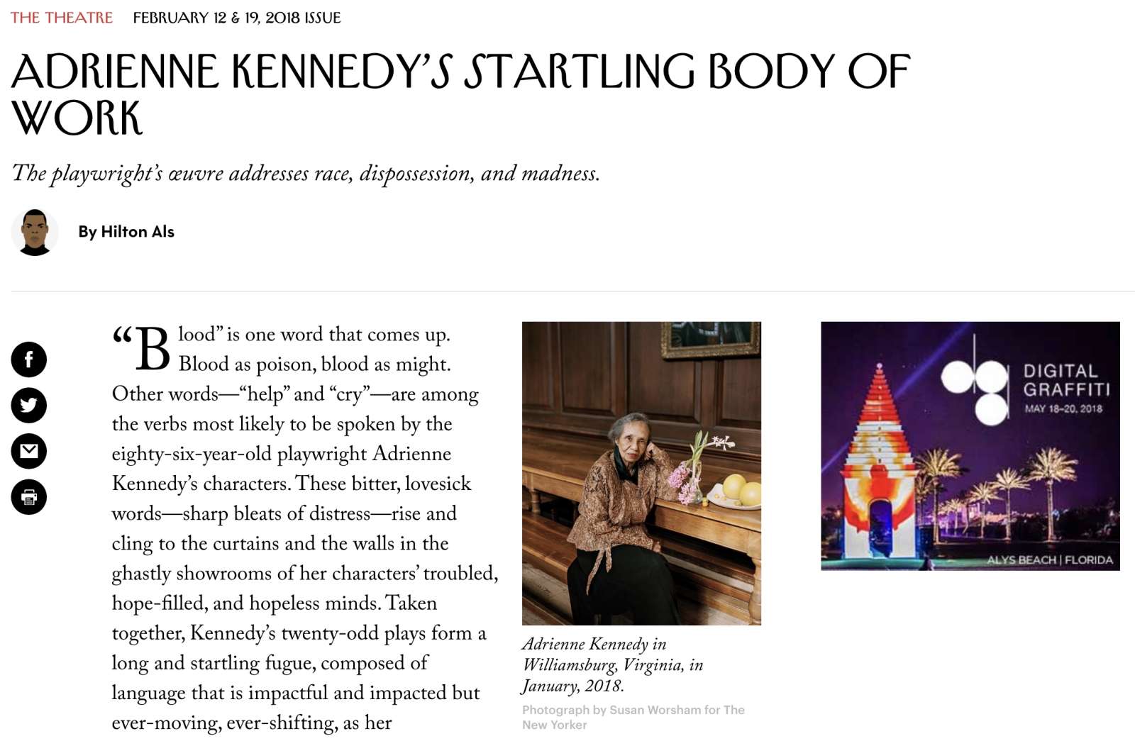 Adrienne Kennedy’s Startling Body of Work