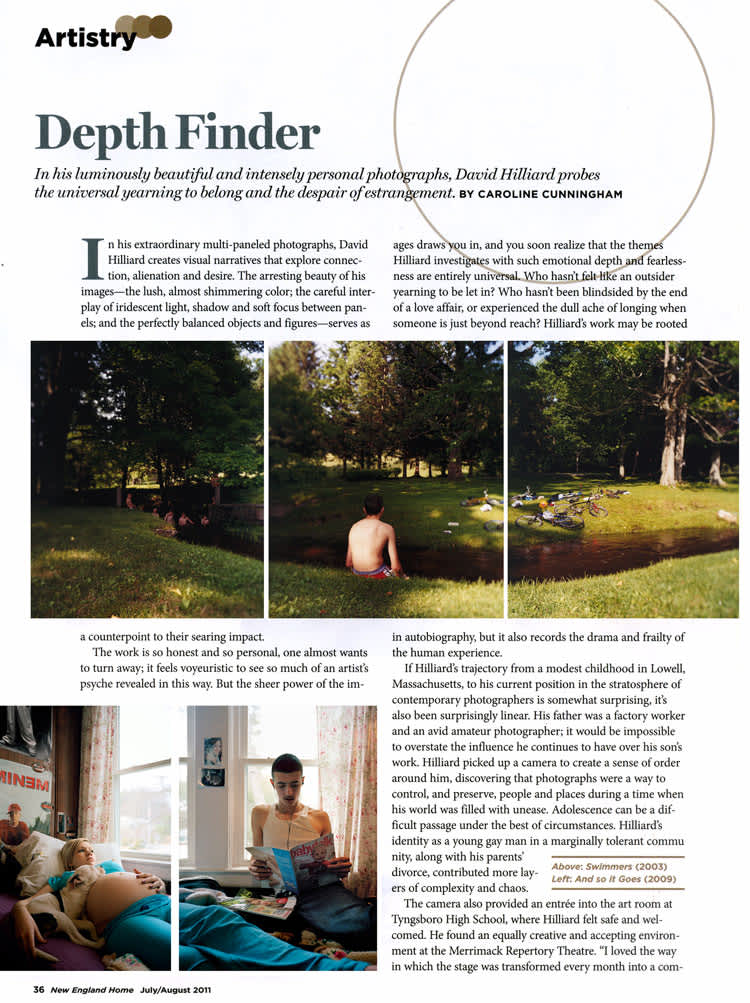 David Hilliard featured in New England Home Magazine