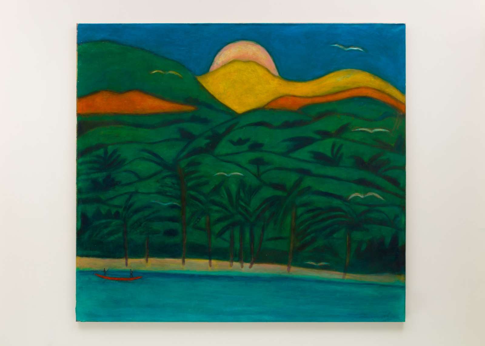 Valentino Cortázar, 'La Sierra', 2025, Acrylic on canvas, 155 x 170 cm. Courtesy of the artist and Lamb Gallery