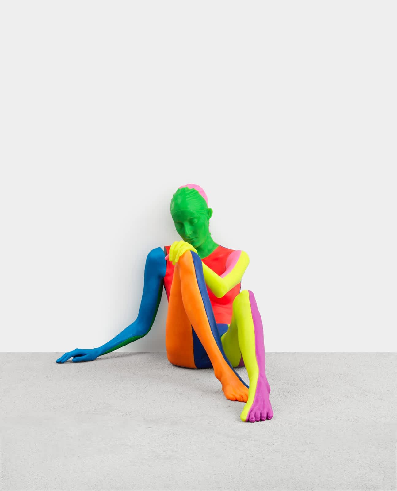 Ugo Rondinone, 'nude (xxxxx) (rainbow)', 2021, wax mixed with day-glow pigments, 71.5 x 128 x 81 cm. Courtesy the Artist. Photo: Stefan Altenburger