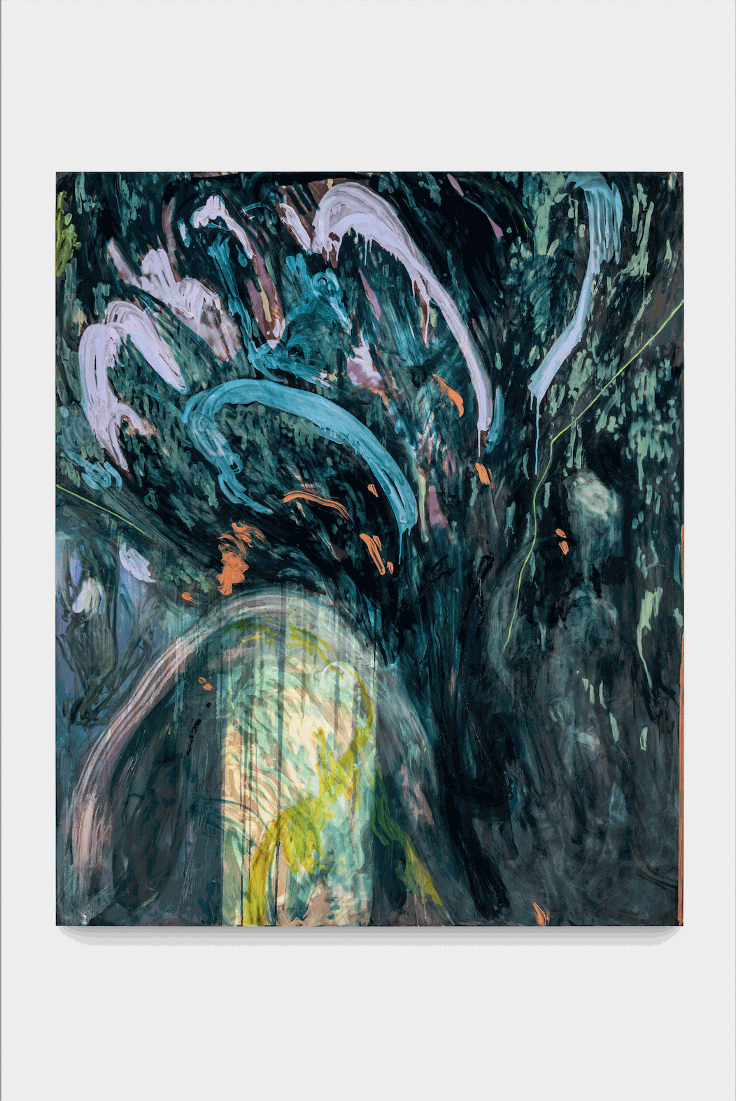 Erica Mahinay, 'Passage', 2025. Oil on linen, 183 x 153 cm. Courtesy of the artist and Josh Lilley, London. Photo: Charles White