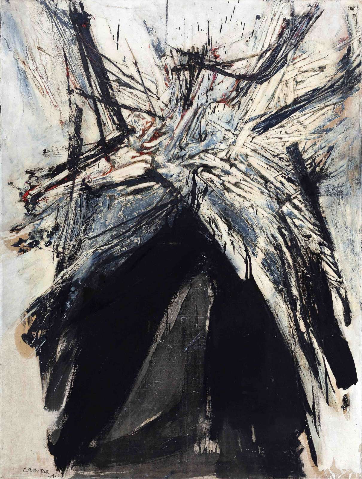Rafael Canogar, 'Jaque', 1959, oil on canvas 130 x 97 cm