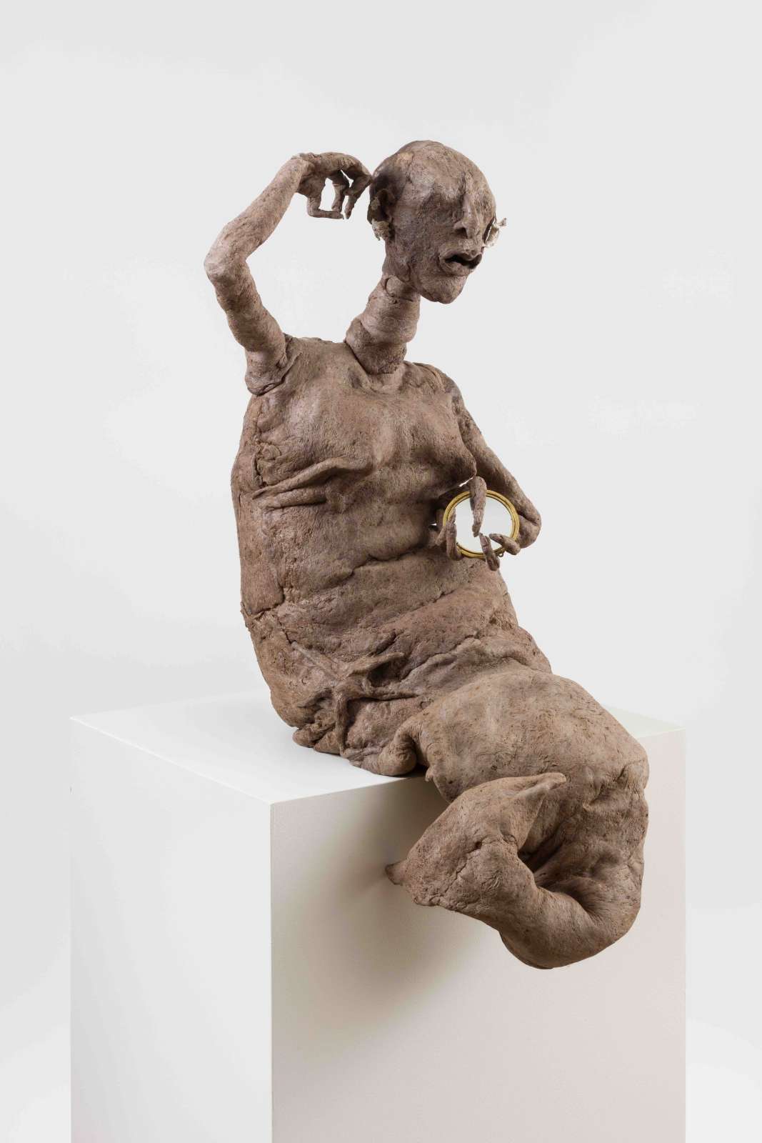 Francis Upritchard, 'Rorrim', 2024, balata rubber, shibuichi, 90 x 52 x 55 cm. Courtesy of the artist and Kate MacGarry