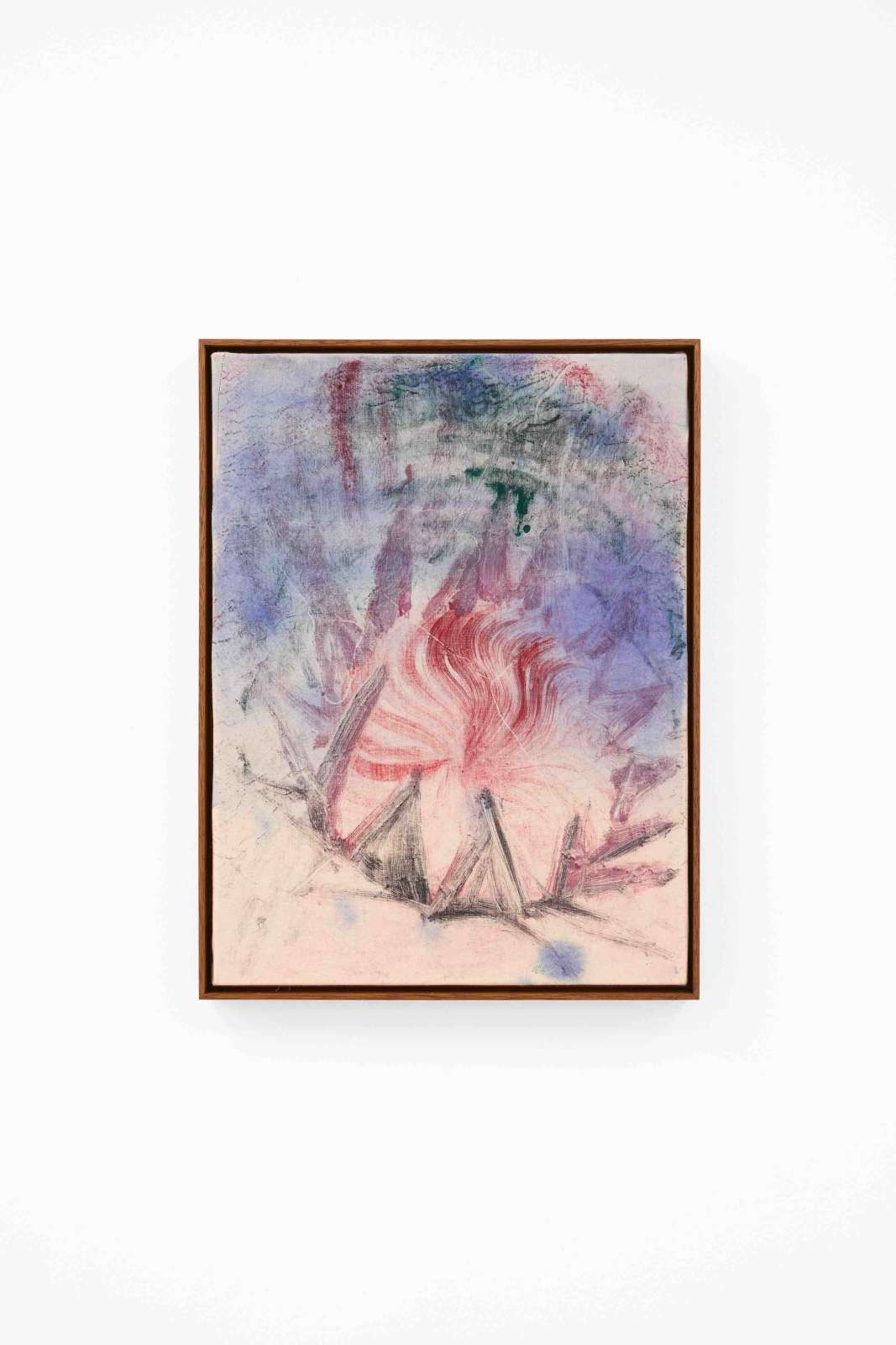 Aimée Parrott, 'Earth Star', 2025, monotype and acrylic on cotton [framed], 40 x 30 cm. Photography by Matt Spour. Courtesy of the artist and IONE & MANN.