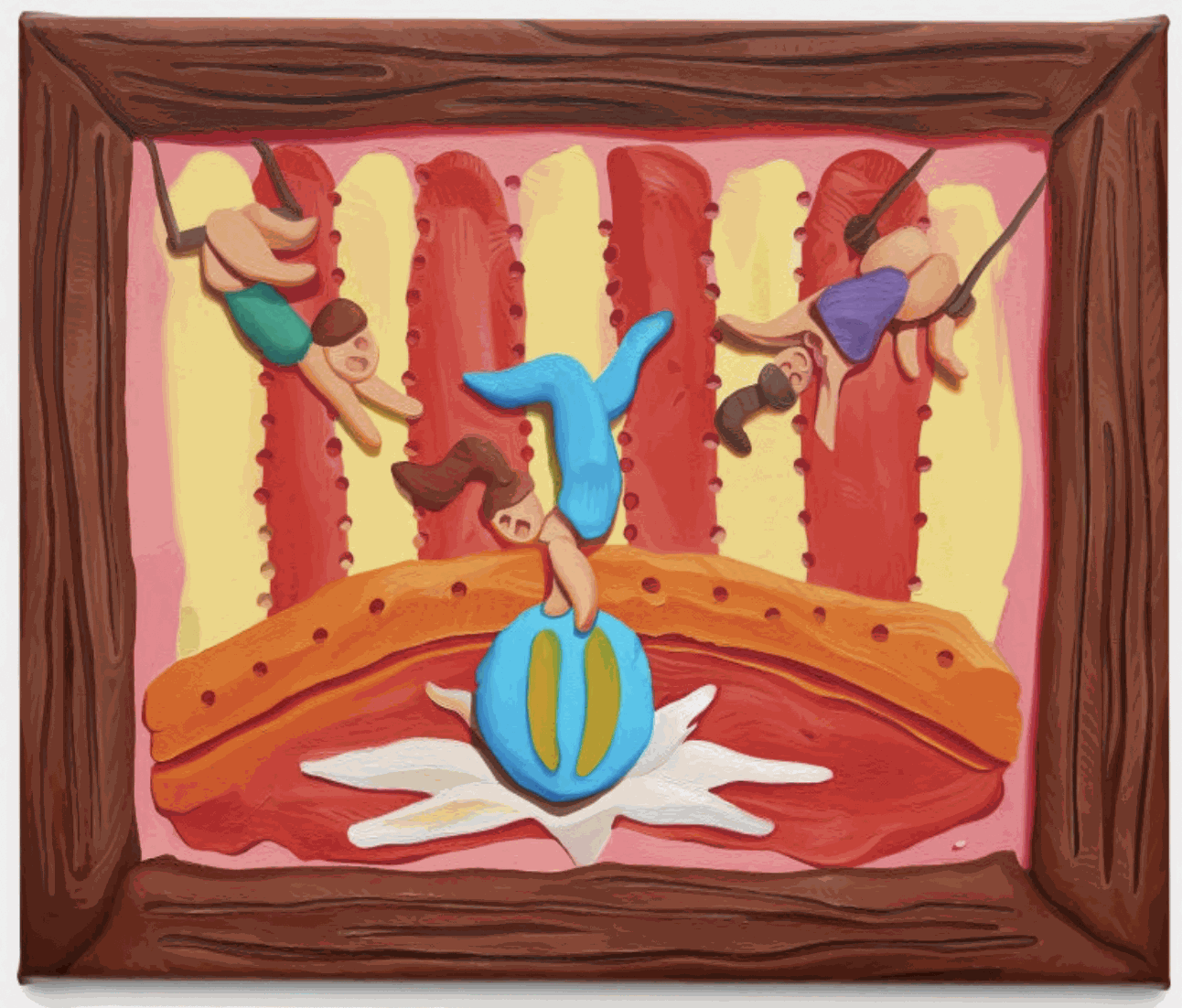 Natalia Ocerin, 'Acrobat', 2025, oil on canvas, 30 x 40 cm. Courtesy of the artist and Gallery Rosenfeld.