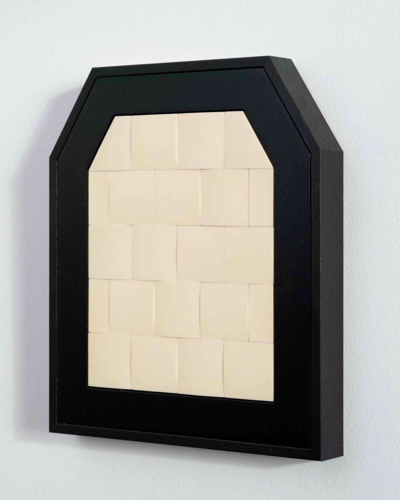 Gray Wielebinski, 'Tomb I', 2025, wood, silicon carbide, 34 x 29.5 x 4 cm. Courtesy the artist and Phillida Reid, London.