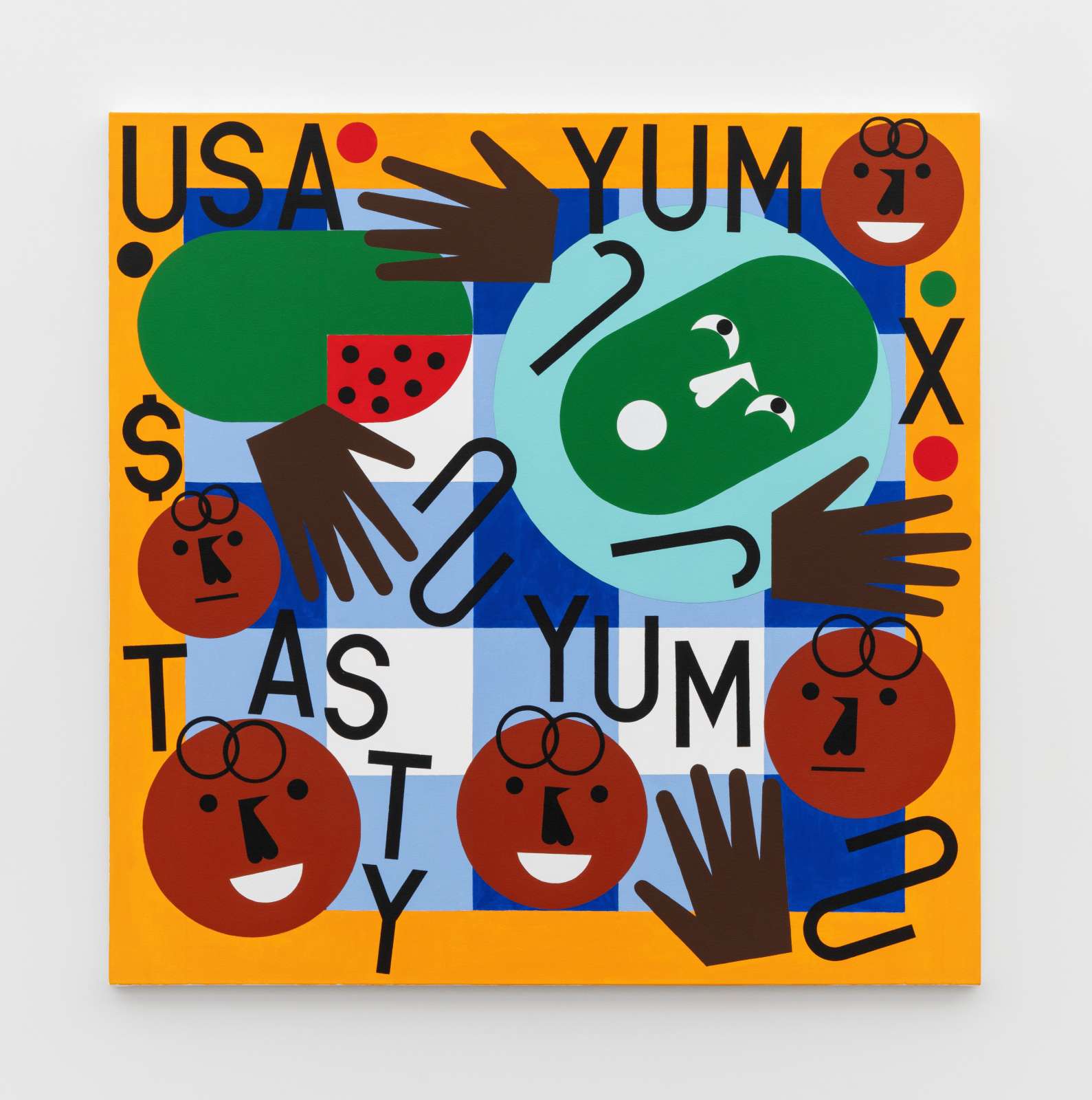 Nina Chanel Abney, 'Seedphrase', 2024, acrylic on canvas, 121.9 × 121.9 cm