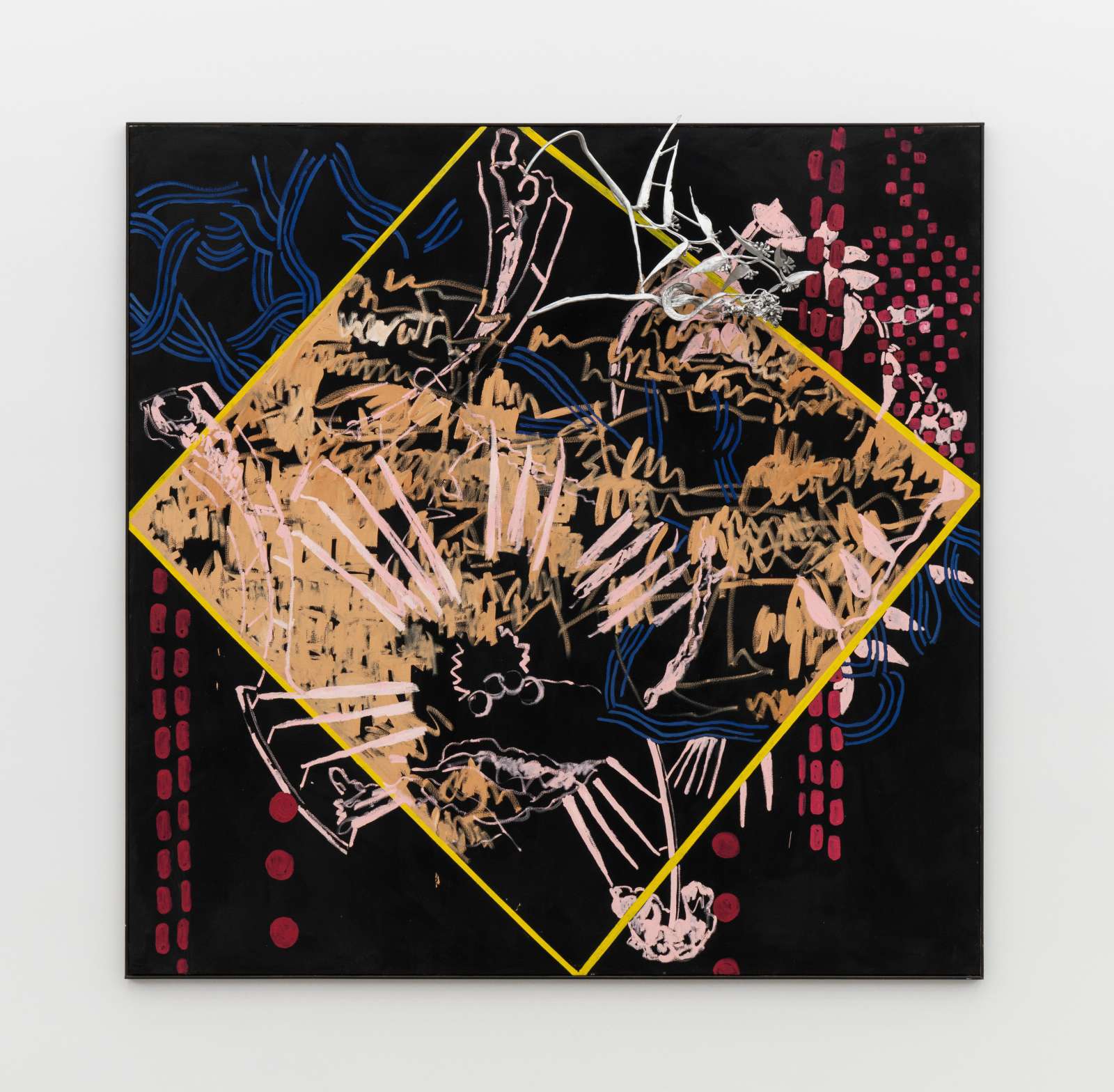 Nancy Graves, 'Skadus', 1983, Oil on canvas with aluminum element, 220.3 × 221 × 33 cm