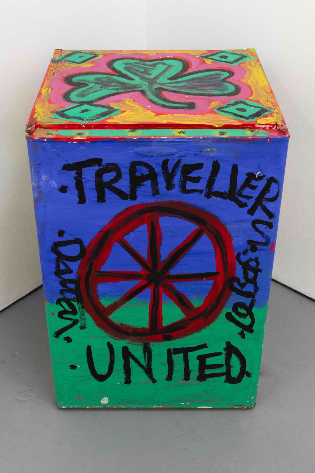 Damian Le Bas,'Travellers United Gypsy DaDa', 54cm x 55cm x 81cm, acrylic on found refrigerator , Photo: Alexander Christie