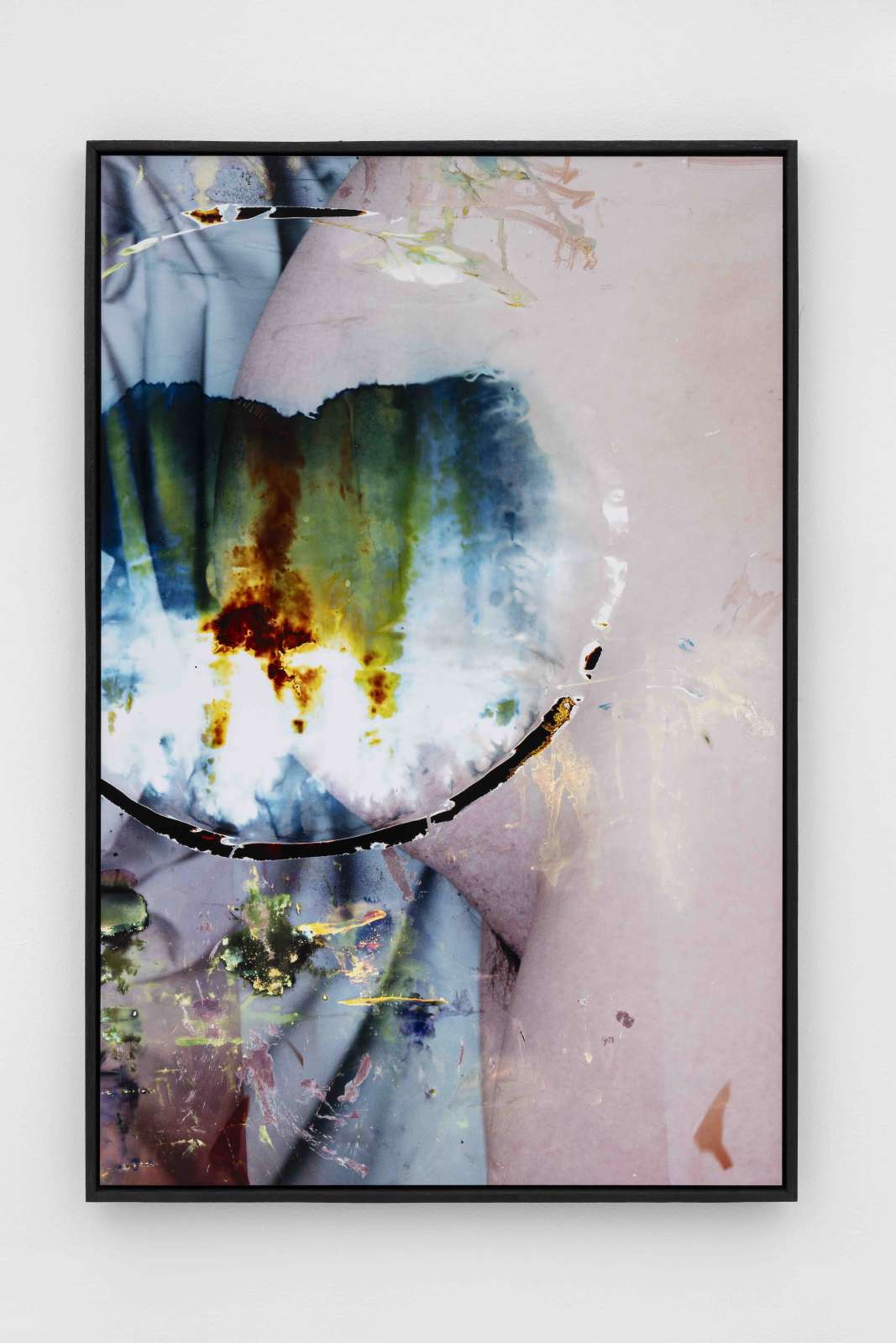 Harley Weir, 'Egg', 2025, Mixed media on C-type print, 101.5 x 67.2 cm (print dimensions) 104.5 x 70.1 cm. Courtesy the artist and Hannah Barry Gallery, . Photo: Damian Griffiths