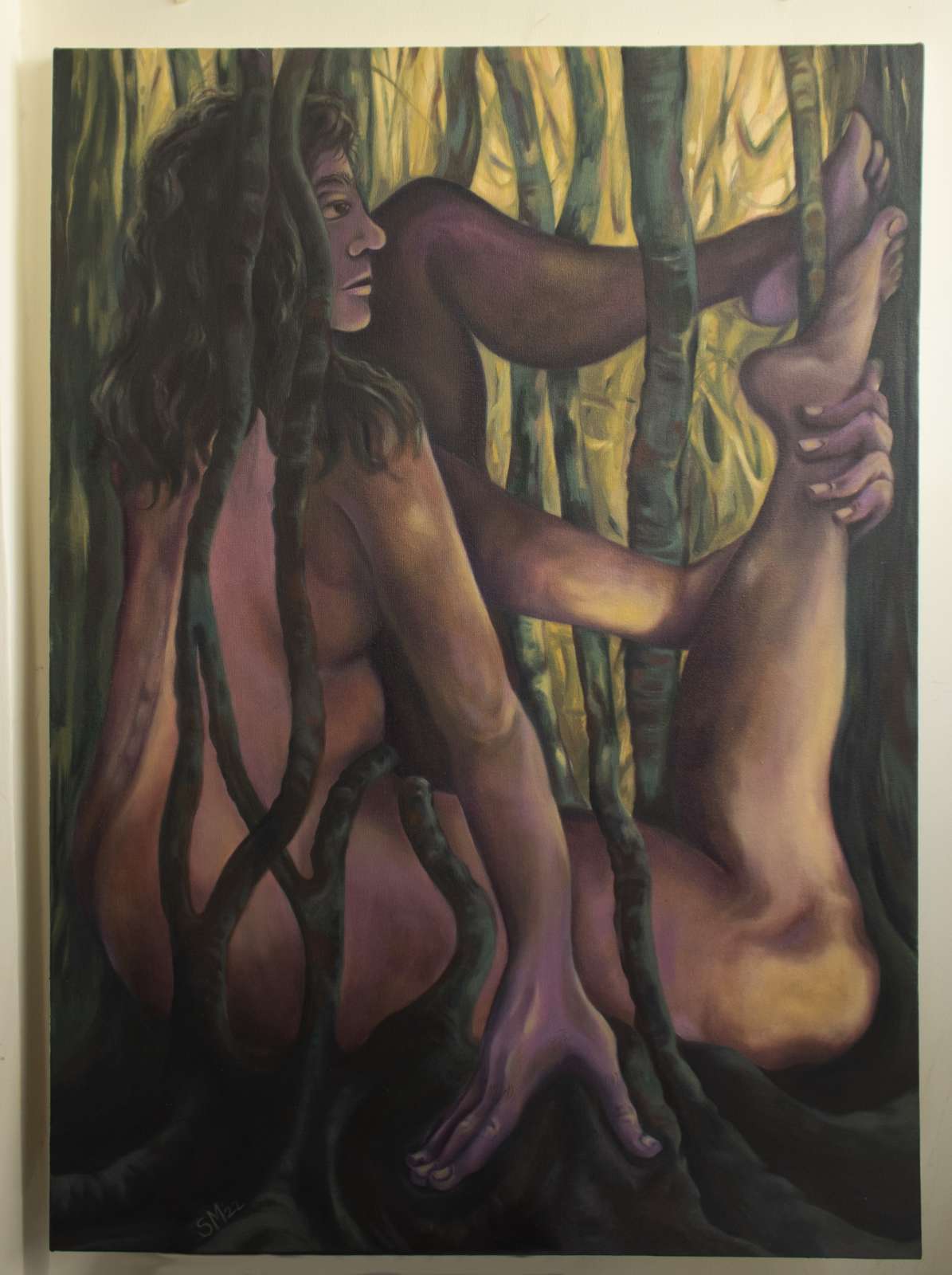 Shailee Mehta, Wilfully Stuck, 2022, Oil on canvas, 95 x 68.5 cm