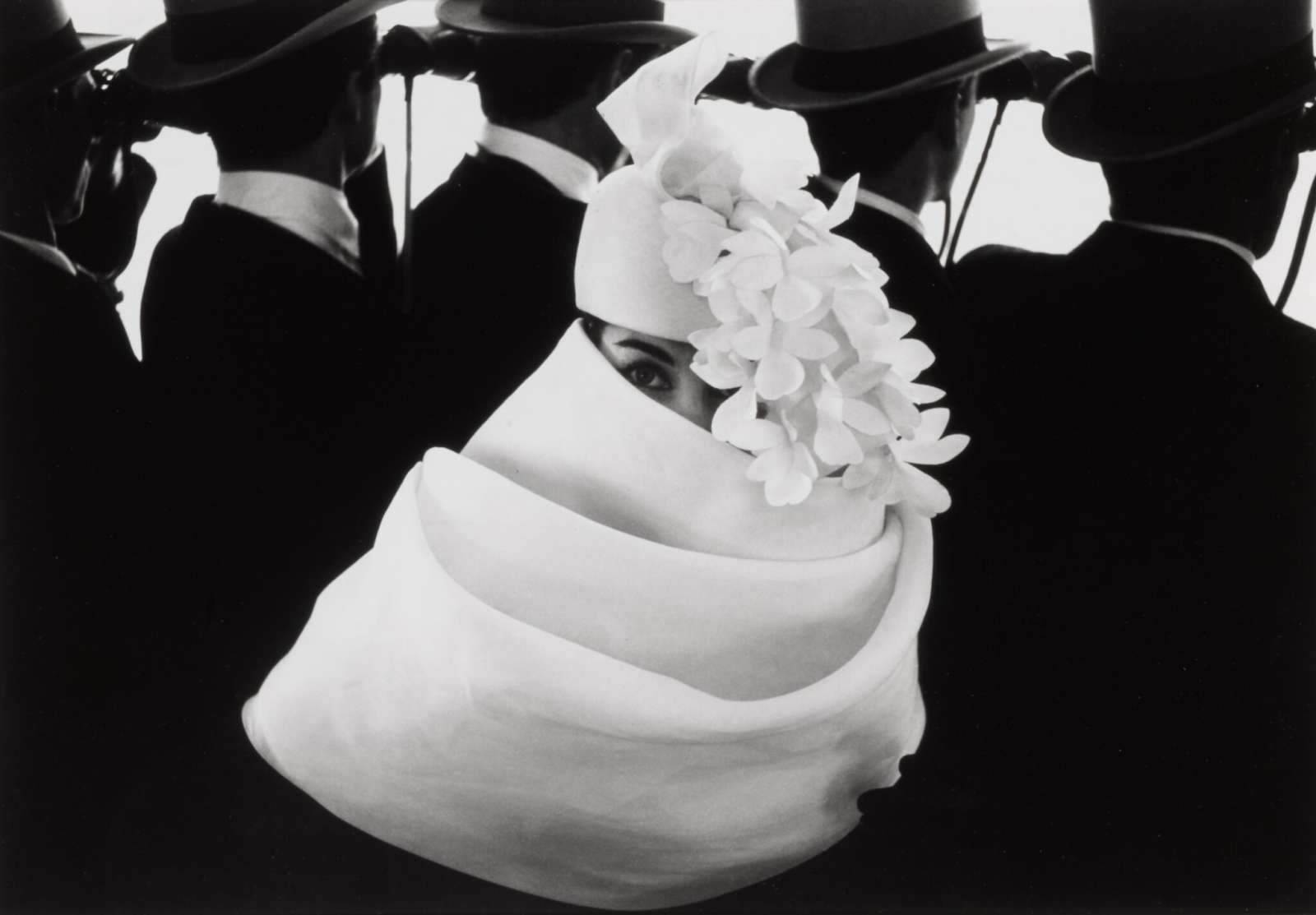 Frank Horvat, Givenchy Hat (A) for Le Jardin Des Modes, 1958, Gelatin Silver Print, 15 x 19 in